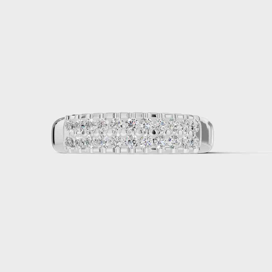 Double Row Diamond Band Ring
